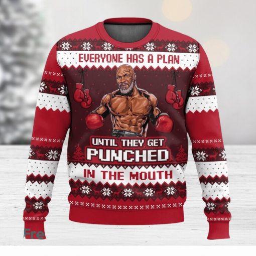 Mike Tyson Everyone Has A Plan Until They Get Punched In The Mouth 3D Sweater Christmas Gift Ugly Christmas Sweater