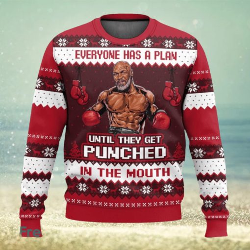 Mike Tyson Everyone Has A Plan Until They Get Punched In The Mouth 3D Sweater Christmas Gift Ugly Christmas Sweater