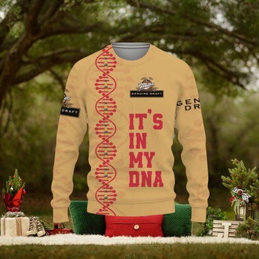 Miller Genuine Draft Beers It’s In My DNA Christmas Sweater