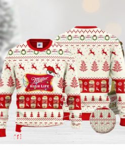 Miller High Life Santa Hat Ugly Christmas Sweater