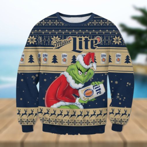 Miller Light x The Grinch Ugly Christmas Sweater