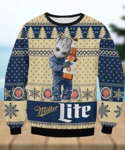 Miller Lite Baby Groot Ugly Christmas Sweater