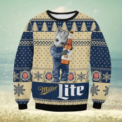 Miller Lite Baby Groot Ugly Christmas Sweater