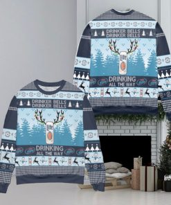 Miller Lite Drinker Bells Drinking Ugly Christmas Sweater