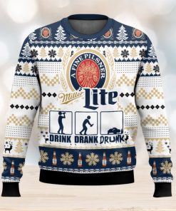 Miller Lite Drunk Ugly Christmas Sweater 2023 Christmas Gift 3D Sweater