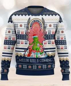 Miller Lite Is Coming Ugly Christmas Sweater 2023 Christmas Gift 3D Sweater