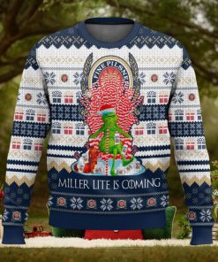 Miller Lite Is Coming Ugly Christmas Sweater 2023 Christmas Gift 3D Sweater