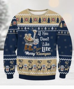 Miller Lite Merry Kissmyass Ugly Sweater Christmas Gift For Men And Women