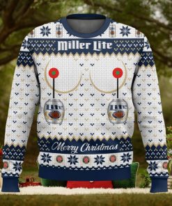 Miller Lite Titties Funny Ugly Christmas Sweater 2023 Christmas Gift 3D Sweater