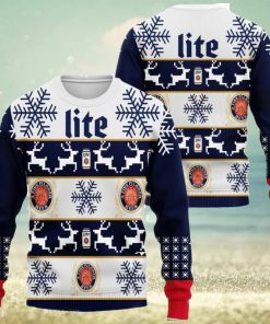 Miller Lite Ugly Christmas Sweater 3D All Over Printed Sweaters Christmas Gift