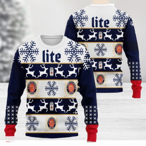 Miller Lite Ugly Christmas Sweater 3D All Over Printed Sweaters Christmas Gift