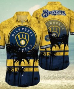 Milwaukee Brewers MLB Logo Coconut Tropical Hawaiian Shirt Beach Gift For Fans