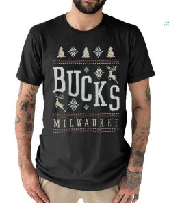 Milwaukee Bucks Holiday Ugly Christmas T Shirt