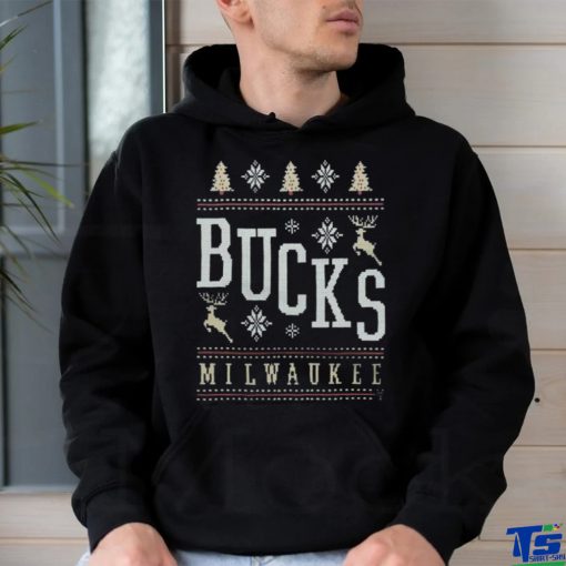 Milwaukee Bucks Holiday Ugly Christmas T Shirt