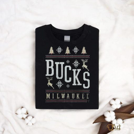 Milwaukee Bucks Holiday Ugly Christmas T Shirt