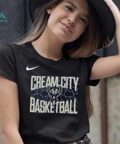 Milwaukee Bucks Nike Youth 2020 21 City Edition Logo T Shirt