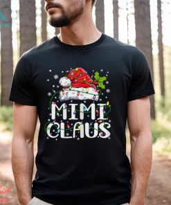 Mimi Claus Shirt Christmas Lights Pajama Family Matching T Shirt