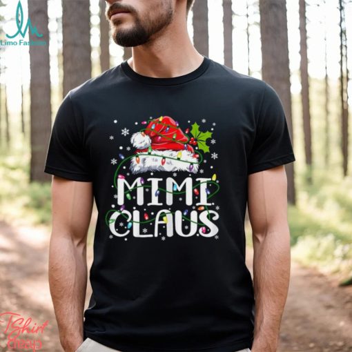 Mimi Claus Shirt Christmas Lights Pajama Family Matching T Shirt