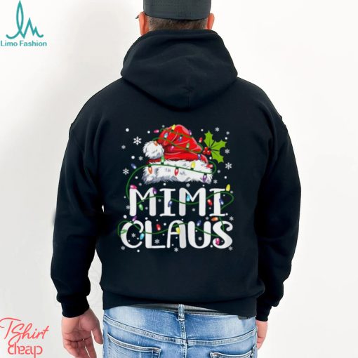 Mimi Claus Shirt Christmas Lights Pajama Family Matching T Shirt