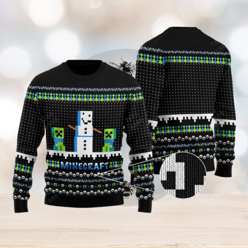 Minecraft Creeper Knitted Christmas Sweater Gift Holidays