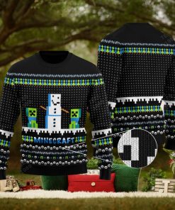 Minecraft Creeper Knitted Christmas Sweater Gift Holidays