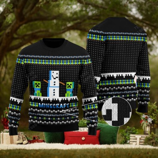 Minecraft Creeper Knitted Christmas Sweater Gift Holidays