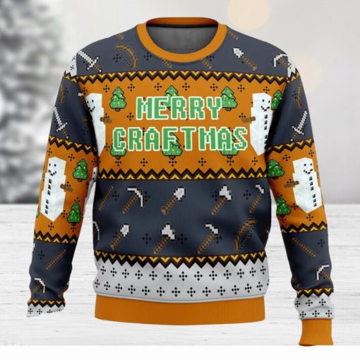 Minecraft Minecraftmas Ugly Christmas Sweater 3D All Over Printed Christmas Sweaterr