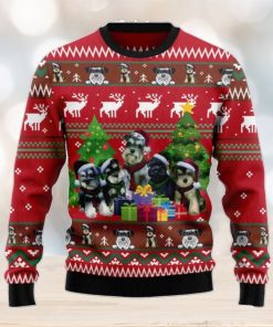 Miniature Schnauzer Family Snow Ugly Christmas Sweater