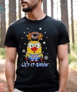 Minion Chicago Bears Ugly Christmas Gift Let It Snow T Shirt
