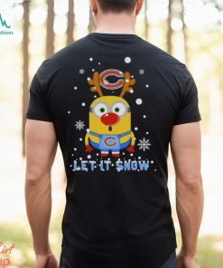 Minion Chicago Bears Ugly Christmas Gift Let It Snow T Shirt