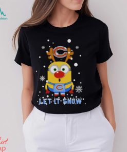Minion Chicago Bears Ugly Christmas Gift Let It Snow T Shirt
