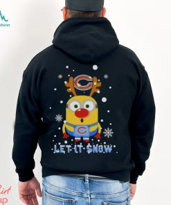 Minion Chicago Bears Ugly Christmas Gift Let It Snow T Shirt
