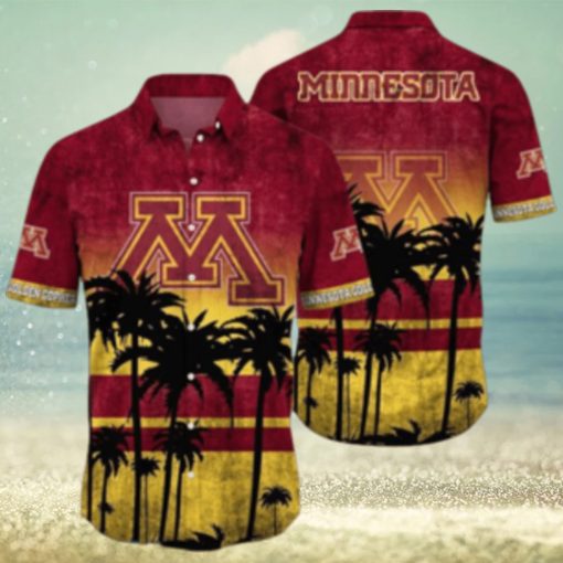 Minnesota Golden Gophers Logo Coconut Tropical Hawaiian Shirt Beach Gift For Fans