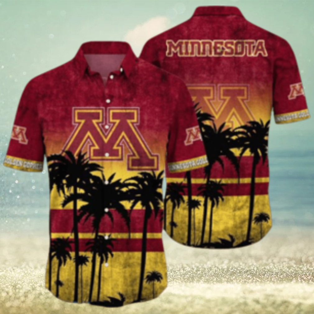Minnesota Golden Gophers Logo Coconut Tropical Hawaiian Shirt Beach Gift For Fans Minnesota Golden Gophers Logo Coconut Tropical Hawaiian Shirt Beach Gift For Fans