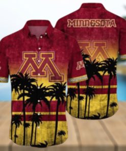 Minnesota Golden Gophers Logo Coconut Tropical Hawaiian Shirt Beach Gift For Fans