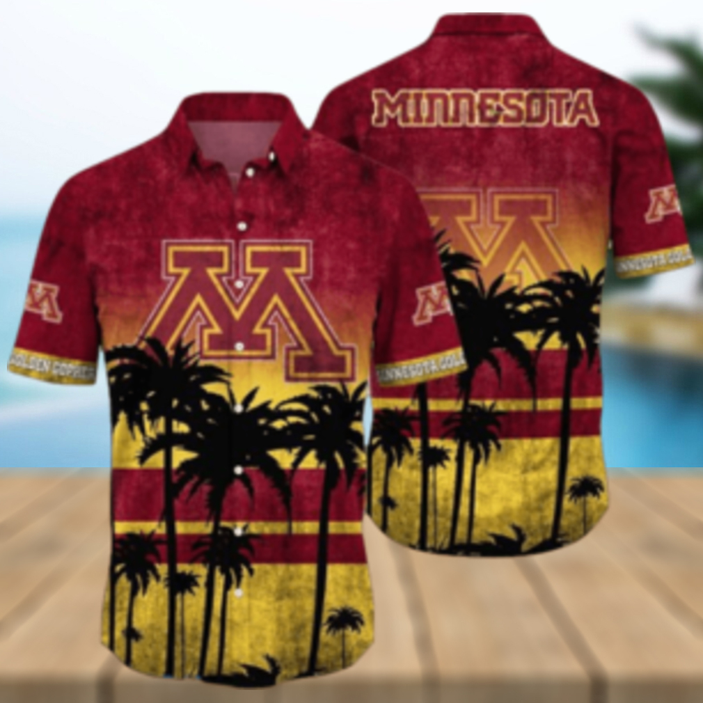 Minnesota Golden Gophers Logo Coconut Tropical Hawaiian Shirt Beach Gift For Fans Minnesota Golden Gophers Logo Coconut Tropical Hawaiian Shirt Beach Gift For Fans