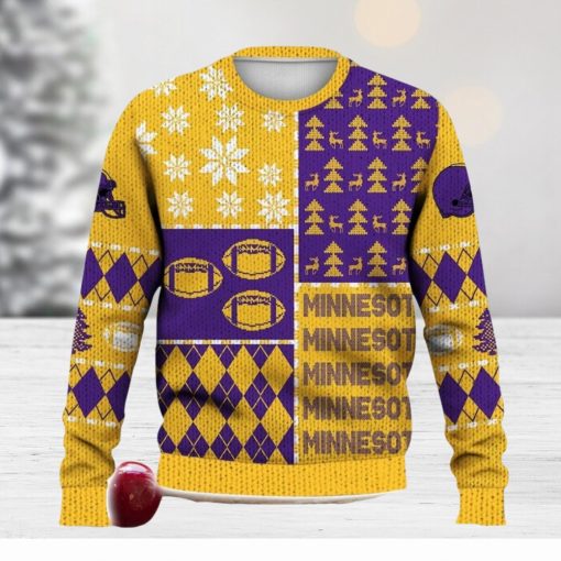 Minnesota Retro Football American Ugly Christmas Sweater For Men And Women