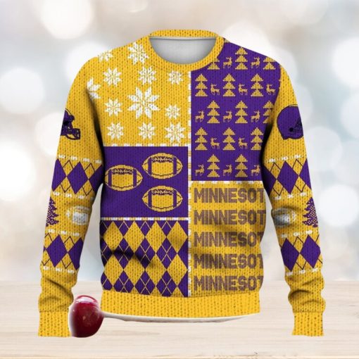 Minnesota Retro Football American Ugly Christmas Sweater For Men And Women