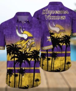 Minnesota Vikings Logo Coconut Tropical Hawaiian Shirt Beach Gift For Fans