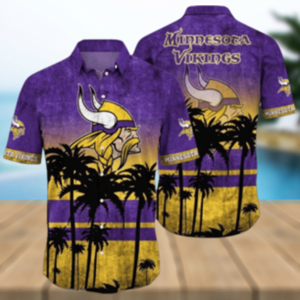 Minnesota Vikings Logo Coconut Tropical Hawaiian Shirt Beach Gift For Fans Minnesota Vikings Logo Coconut Tropical Hawaiian Shirt Beach Gift For Fans