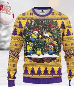 Minnesota Vikings Minion Christmas AOP Sweater