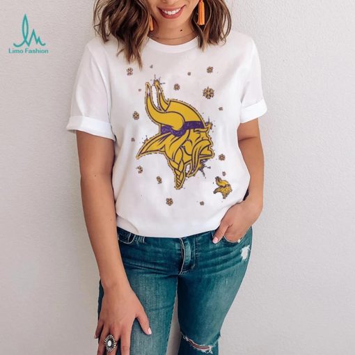 Minnesota Vikings Sparkle Christmas Graphic T Shirt