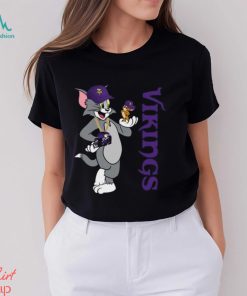 Minnesota Vikings T Shirt Print Tom And Jerry Nfl Tom And Jerry Tshirt For Fans