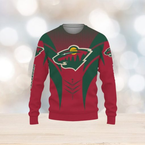 Minnesota Wild Football American Day, Sport Teams Champion 3D Shirt Christmas Sweater