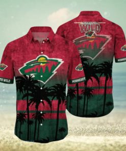 Minnesota Wild Nhl Logo Coconut Tropical Hawaiian Shirt Beach Gift For Fans