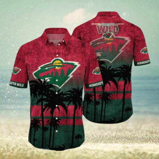 Minnesota Wild Nhl Logo Coconut Tropical Hawaiian Shirt Beach Gift For Fans