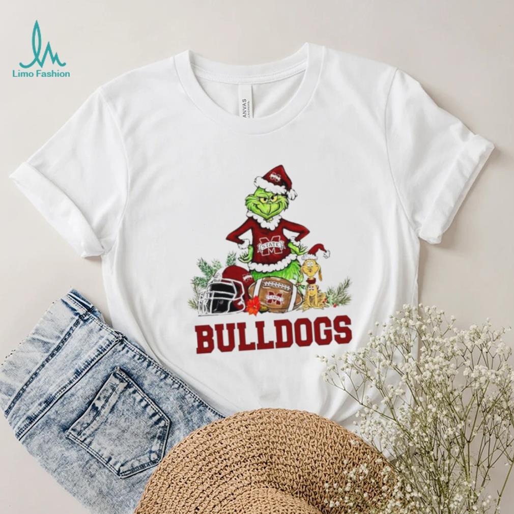 Mississippi State Bulldogs Grinch and Max dog funny Christmas shirt Mississippi State Bulldogs Grinch and Max dog funny Christmas shirt