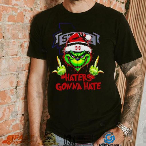 Mississippi State Bulldogs Grinch middle finger haters gonna hate shirt