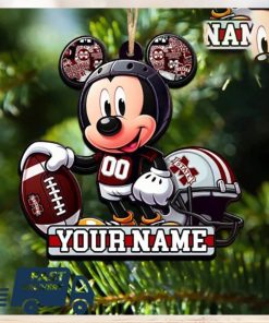 Mississippi State Bulldogs NCAA Mickey Mouse Christmas Tree Decorations Custom Name Xmas Ornament