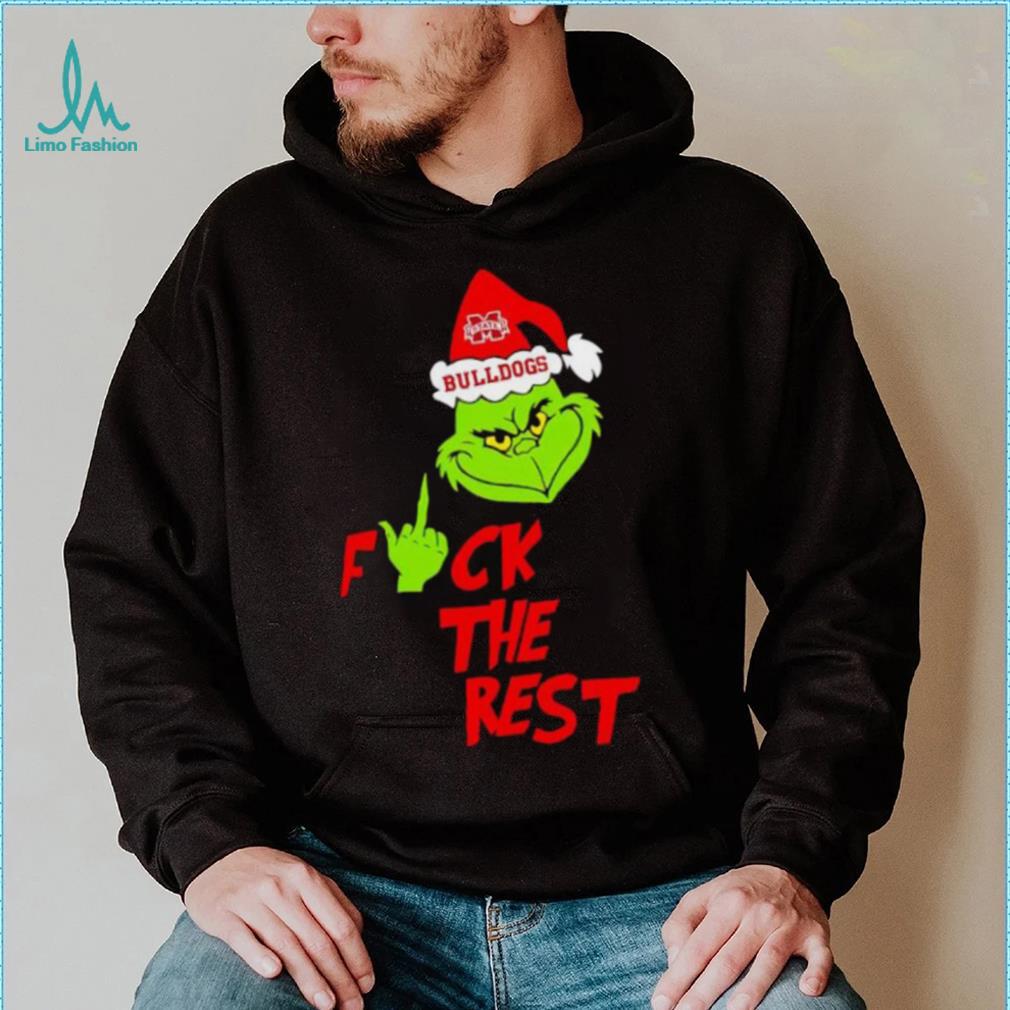 Mississippi State Bulldogs Santa Grinch fuck the rest shirt Mississippi State Bulldogs Santa Grinch fuck the rest shirt